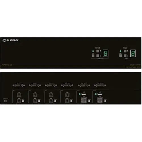 Black Box Secure KVM Matrix Switch SS4P-DVI-4X2-UCAC for High Security Data Control