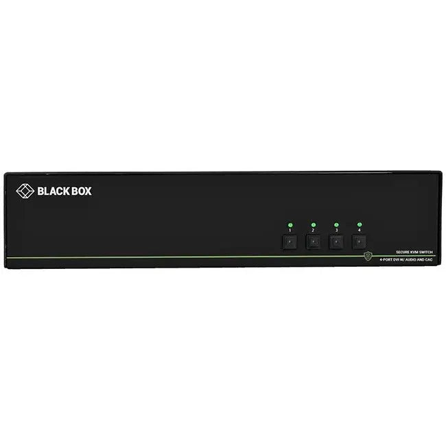 Black Box Secure 4-Port DVI-I KVM Switch with CAC Support and NIAP Certification