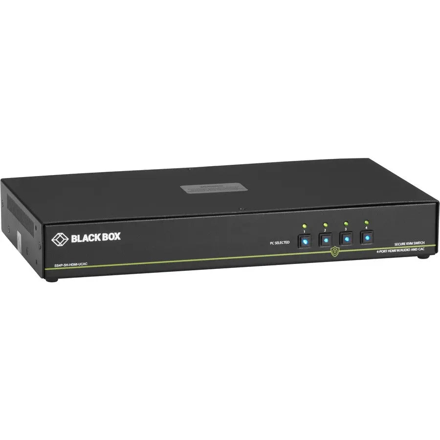 Black Box SS4P-SH-HDMI-UCAC Secure 4-Port HDMI KVM Switch with CAC and 4K Support