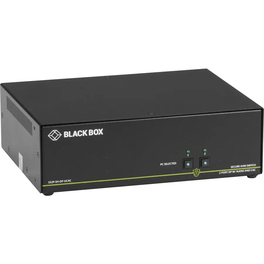 Black Box Corporation SS2P-SH-DP-UCAC Secure KVM Desktop Switch with CAC - Control Up to 8 DisplayPort Computers
