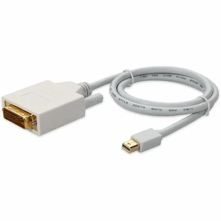 AddOn 3ft Mini-DisplayPort Male to DVI-D Single Link Video Cable - White, Model MINIDP2DVIDSL3FW by AddOn