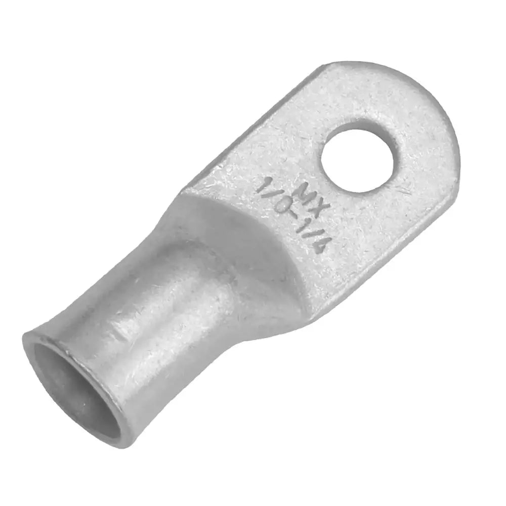 Pacer Tinned Lug 1/0 AWG - 1/4 inch Stud - 10 Pack for Marine and Electrical Applications