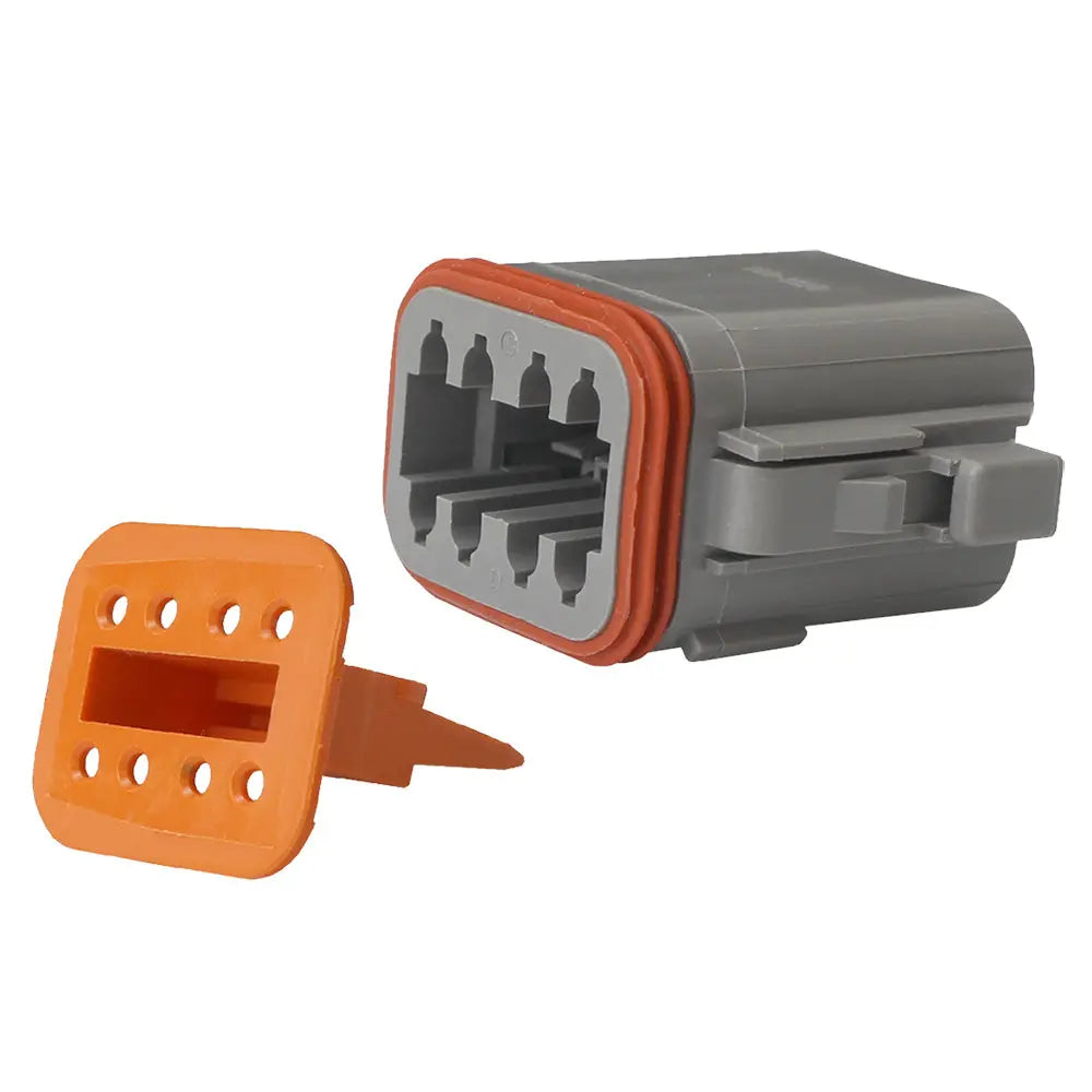 Pacer Deutsch DT Plug & Wedge Lock Kit – 8 Position, 5 Pack for Reliable Waterproof Electrical Connections
