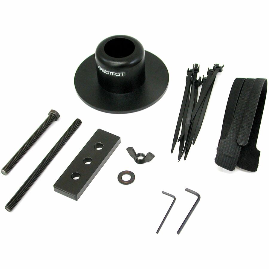 Ergotron DS100 Grommet Mount Base – Sturdy Steel Desktop Mounting Solution for Custom Monitor Configurations