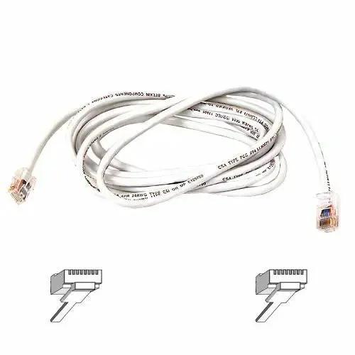 Belkin Cat6 Snagless Patch Cable - 2 Feet White for High-Speed Ethernet Networking by Belkin International, Inc
