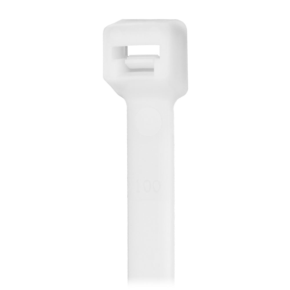 Pacer 4-Inch Natural Cable Ties, 18lb Tensile Strength, Pack of 100