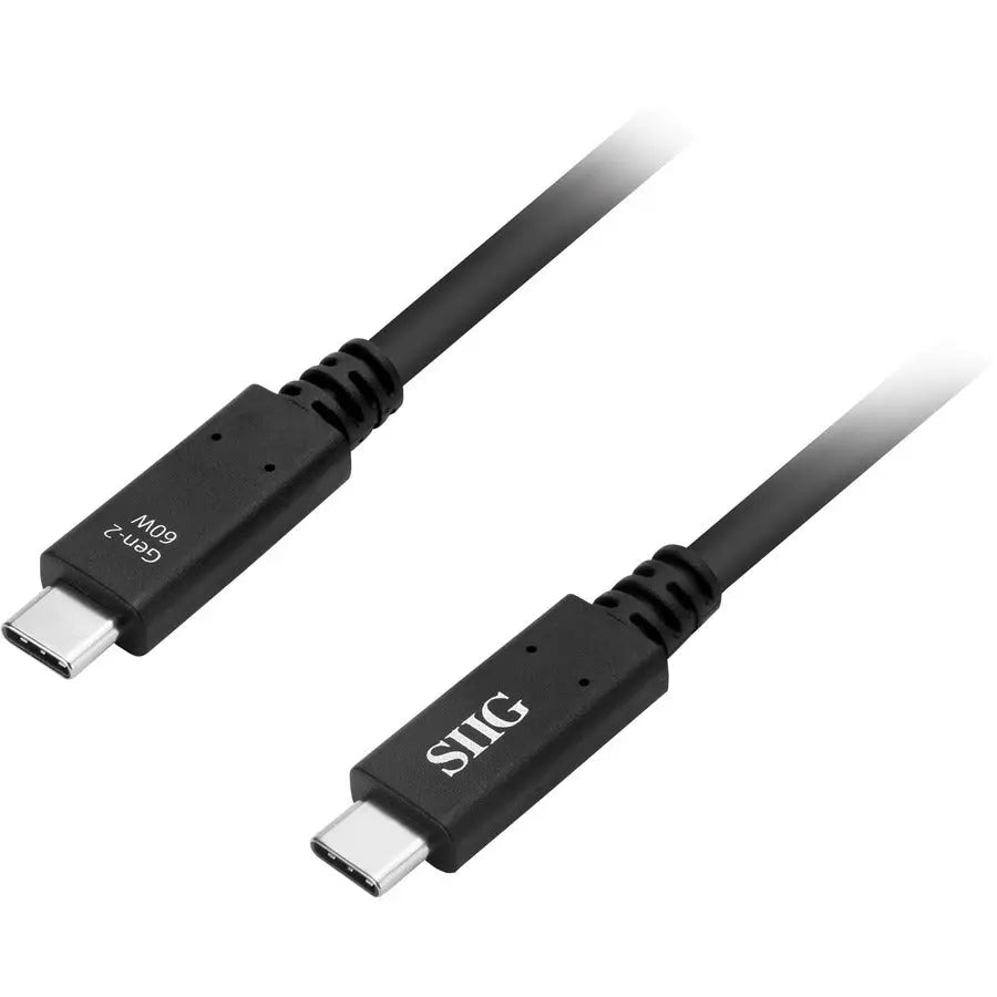 SIIG USB 3.1 Type-C Gen 2 Cable 60W - 1M (CB-TC0E11-S1)