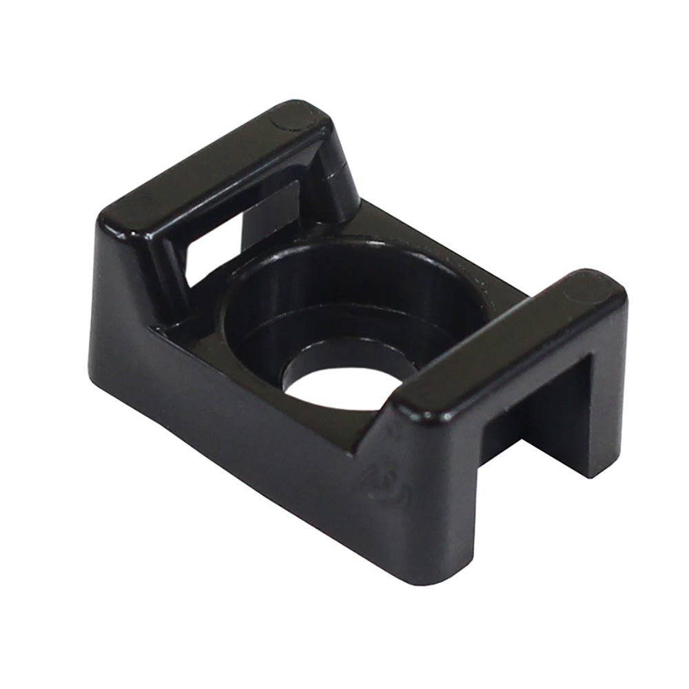 Pacer Screw Down Cable Tie Mount - #8 Screw Method, Black, 100 Pack