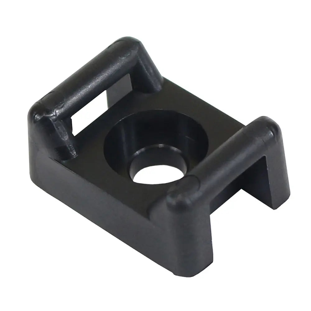 Pacer Screw Down Cable Tie Mount - #10 Screw Method, Black, 100 Pack