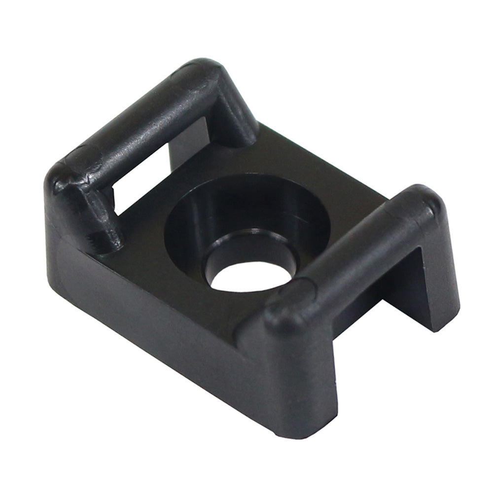 Pacer Screw Down Cable Tie Mount - #10 Screw Method, Black, 100 Pack