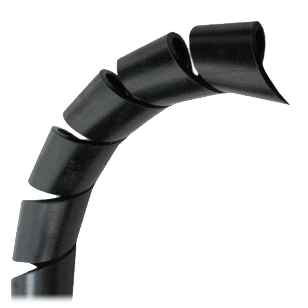 Pacer 3/8 inch Spiral Wrap Black - 100 Foot Roll for Cable and Hose Protection