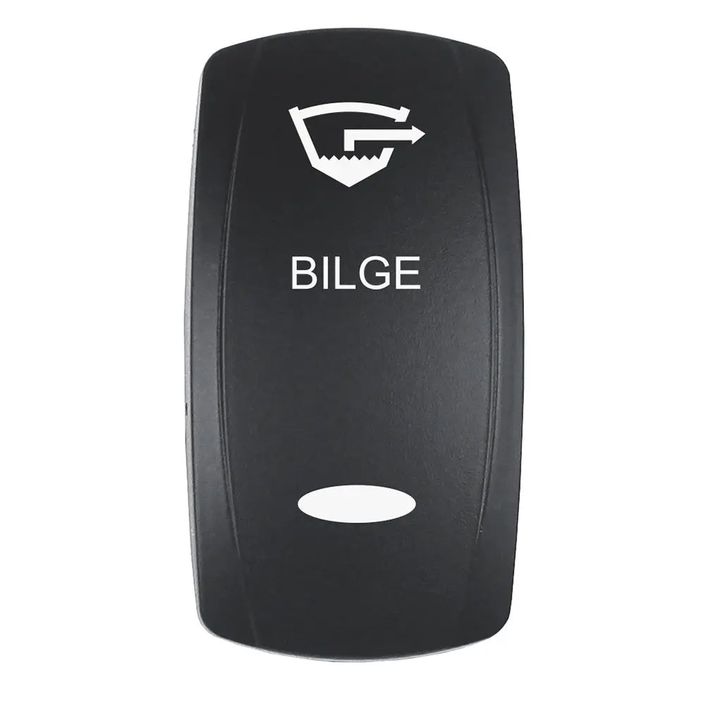 Pacer EV2LE-BLG Bilge Actuator for V Series Contura Switches - Black Laser Etched with Top/Bottom Light