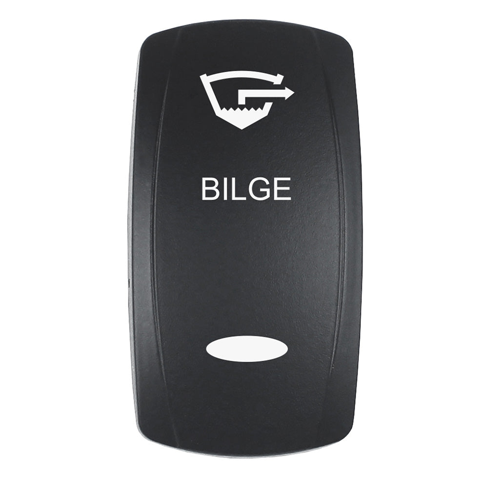 Pacer EV2LE-BLG Bilge Actuator for V Series Contura Switches - Black Laser Etched with Top/Bottom Light