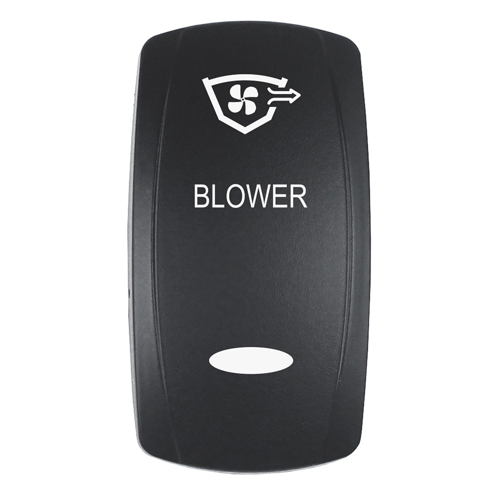 Pacer EV2LE-BLWR Blower Actuator for V Series Contura Switches - Black Laser Etched with Top/Bottom Light