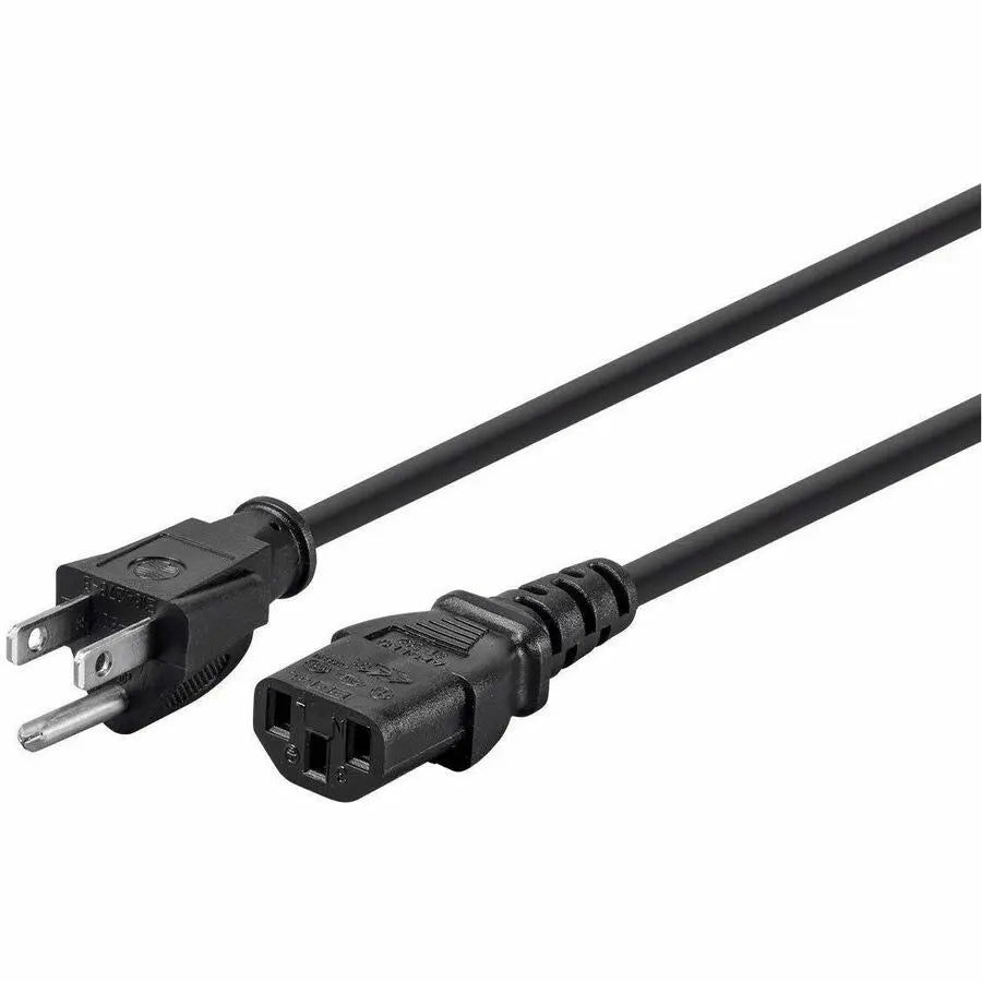 Monoprice Standard Power Cord with NEMA 5-15P and IEC 60320 C13 Connectors – 6 ft Black