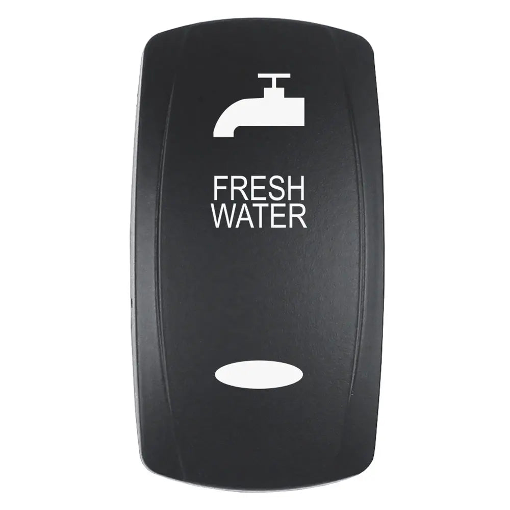 Pacer EV2LE-FRSH Fresh Water Actuator for V Series Contura Switches - Black Laser-Etched Top and Bottom Light