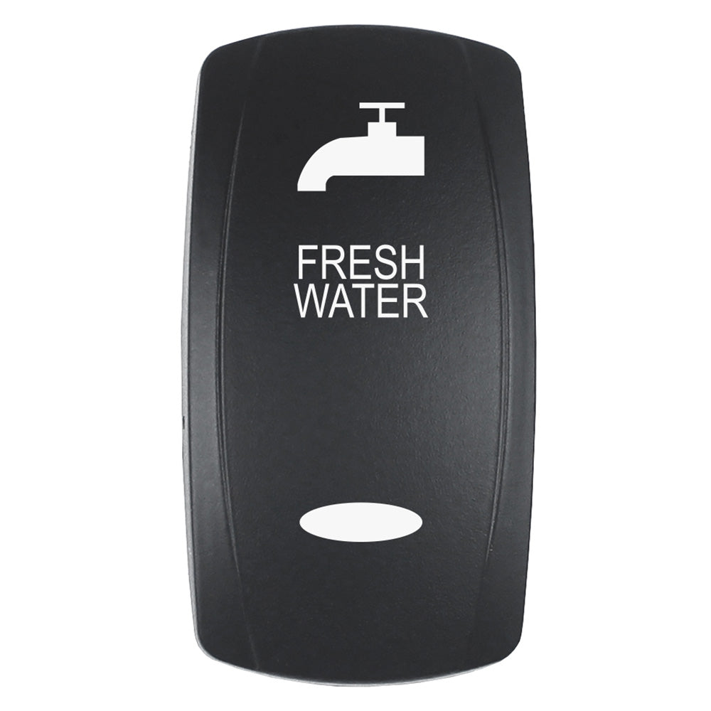 Pacer EV2LE-FRSH Fresh Water Actuator for V Series Contura Switches - Black Laser-Etched Top and Bottom Light