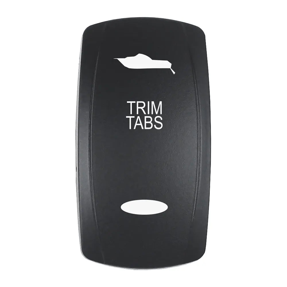 Pacer EV2LE-TRM Actuator for V Series Contura Switches with Laser-Etched Trim Tabs - Black, Top/Bottom Light