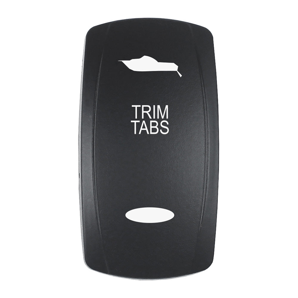 Pacer EV2LE-TRM Actuator for V Series Contura Switches with Laser-Etched Trim Tabs - Black, Top/Bottom Light