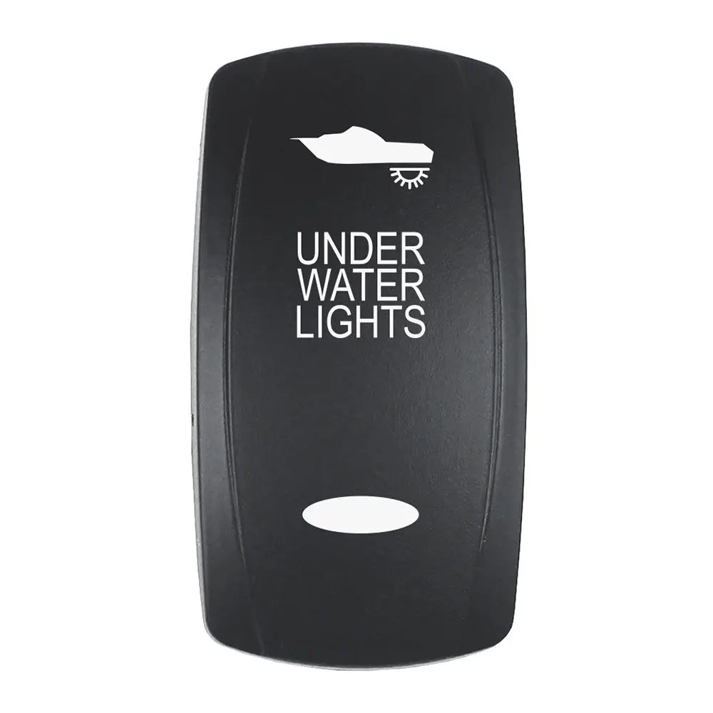 Pacer EV2LE-UW Underwater Lights Actuator for V Series Contura Switches, Black Laser Etched Top/Bottom Light