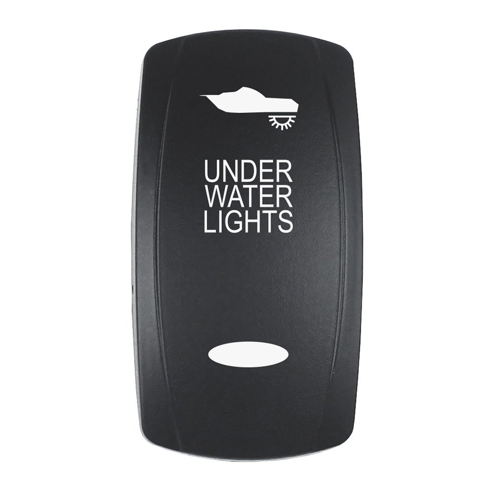 Pacer EV2LE-UW Underwater Lights Actuator for V Series Contura Switches, Black Laser Etched Top/Bottom Light