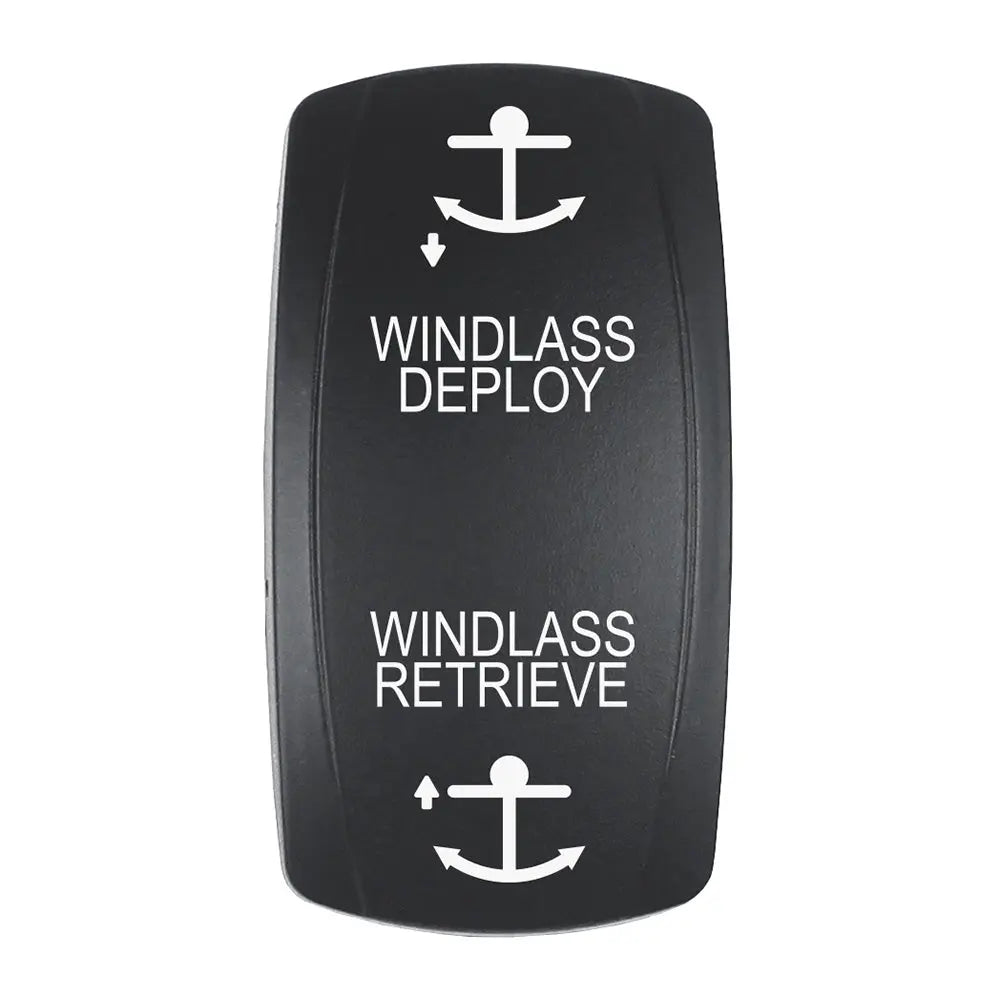 Pacer Actuator for V Series Contura Switches - Windlass Deploy/Retrieve Black Laser-Etched Cover