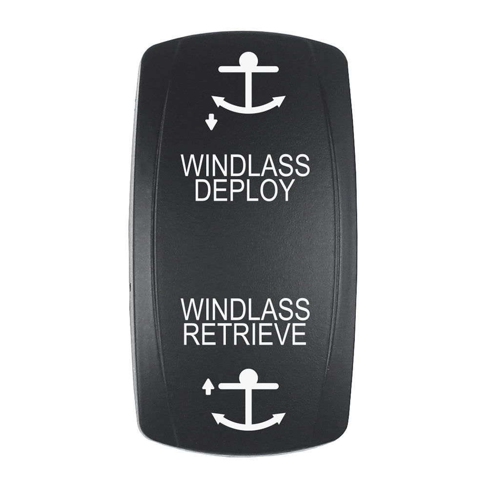 Pacer Actuator for V Series Contura Switches - Windlass Deploy/Retrieve Black Laser-Etched Cover