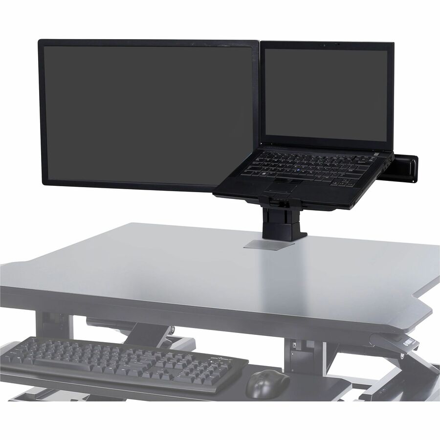 Ergotron WorkFit LCD & Laptop Kit, Universal - Height-Adjustable Desktop Mount with CF™ Motion Technology