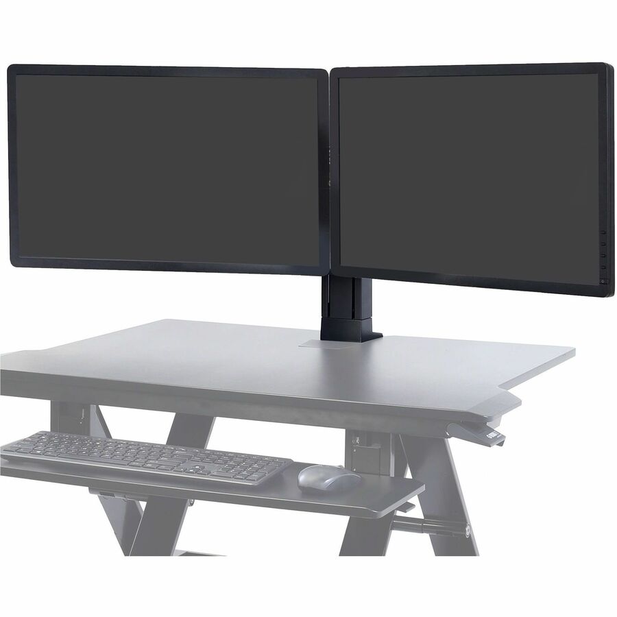 Ergotron WorkFit Dual Monitor Kit, Universal - Adjustable Desktop Lift for Two Monitors