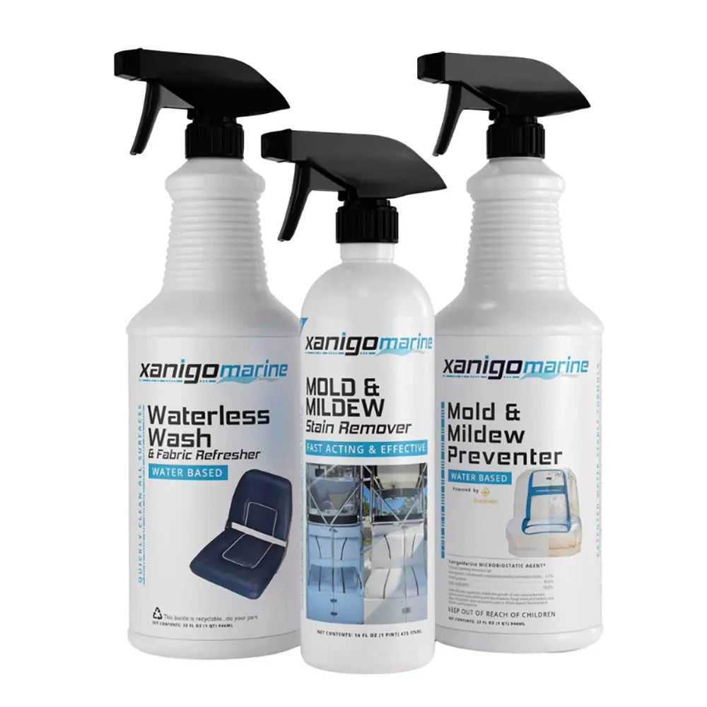 Xanigo Marine Ultimate Vinyl Boat Seat Care Kit – Mold and Mildew Prevention for Marine Vinyl and Upholstery