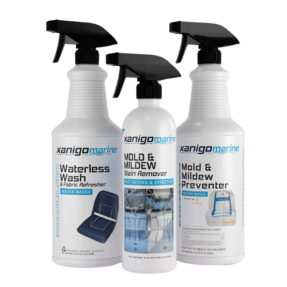 Xanigo Marine Ultimate Vinyl Boat Seat Care Kit ? Mold and Mildew Prevention for Marine Vinyl and Upholstery