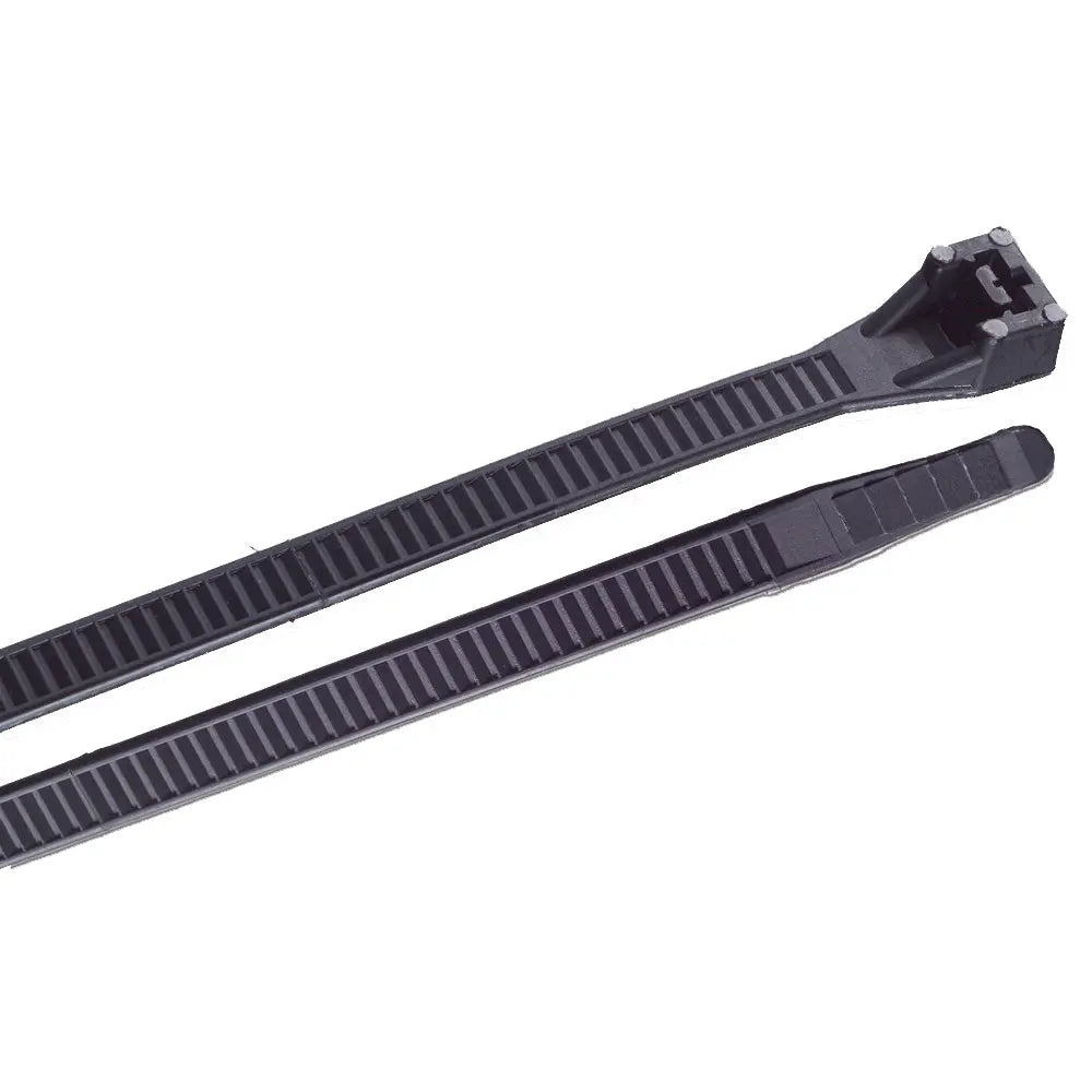 Ancor 8-Inch UV Black Heavy Duty Cable Zip Ties - 100 Pack
