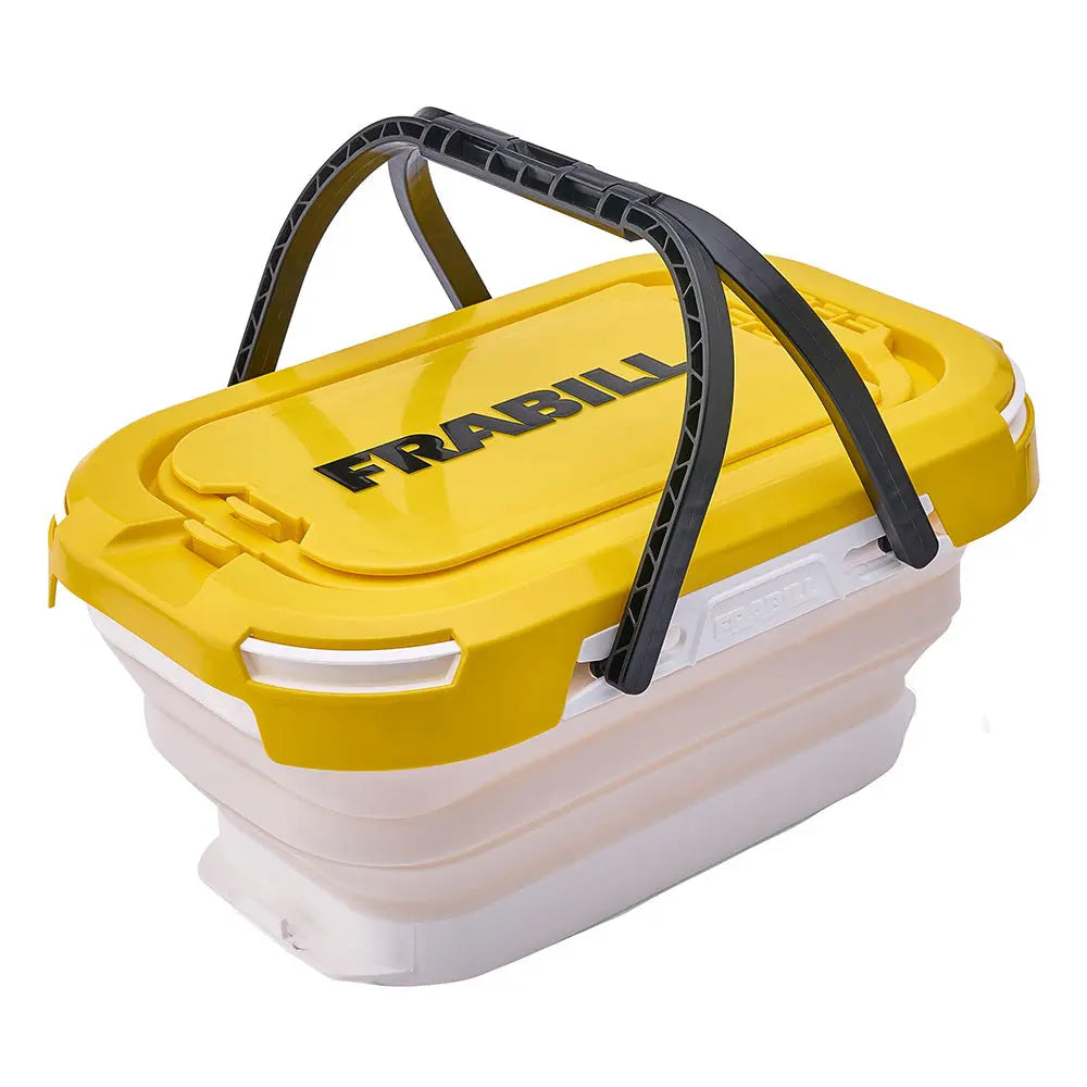 Frabill Collapsible Bait Bucket without Aerator - 6 Quart Capacity for Fishing and Bait Management