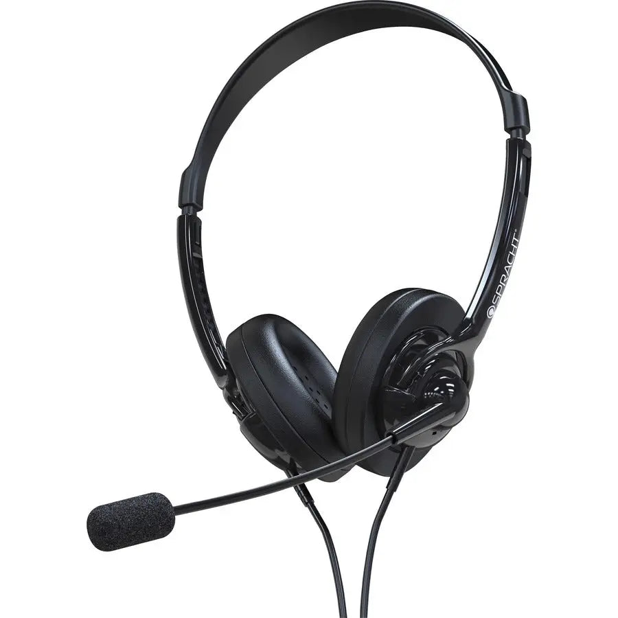 Spracht ZUM ZUM350B Headset with Noise-Canceling Microphone and Wide-Band Bass Speakers