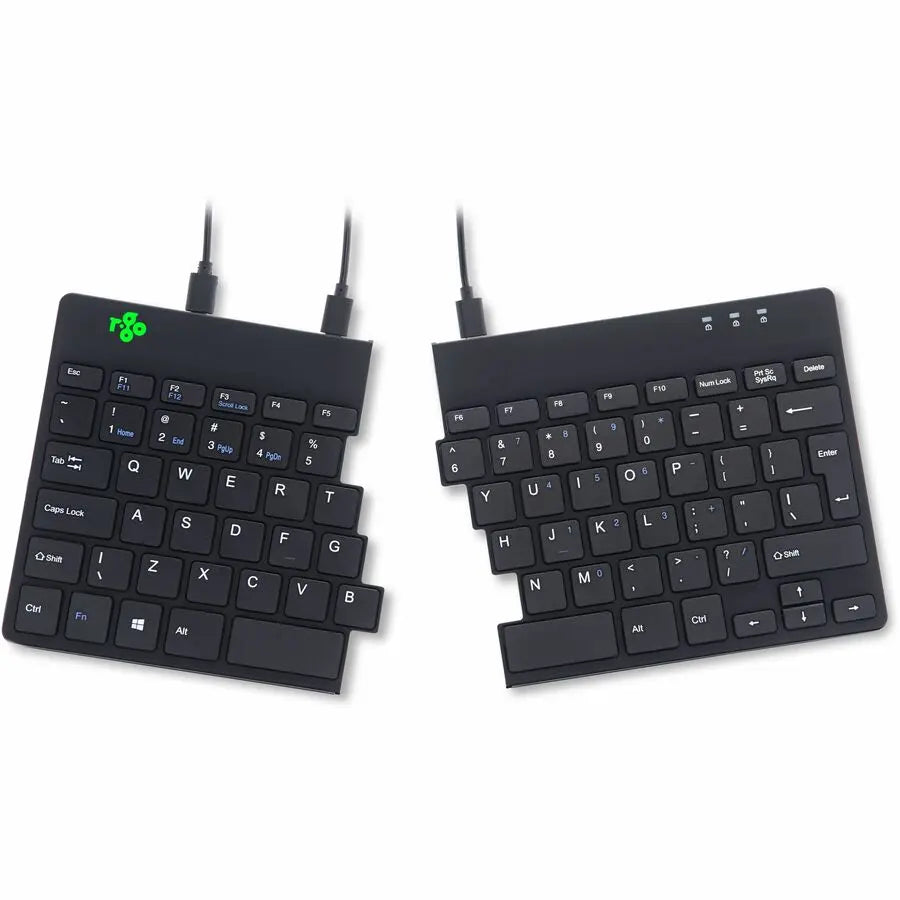 R-Go Split Break Ergonomic Keyboard with LED Break Indicator and Break Software