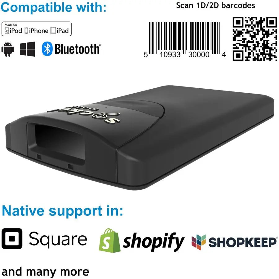 Socket Mobile SocketScan S840 Bluetooth 2D/1D Barcode Scanner for Mobile Devices