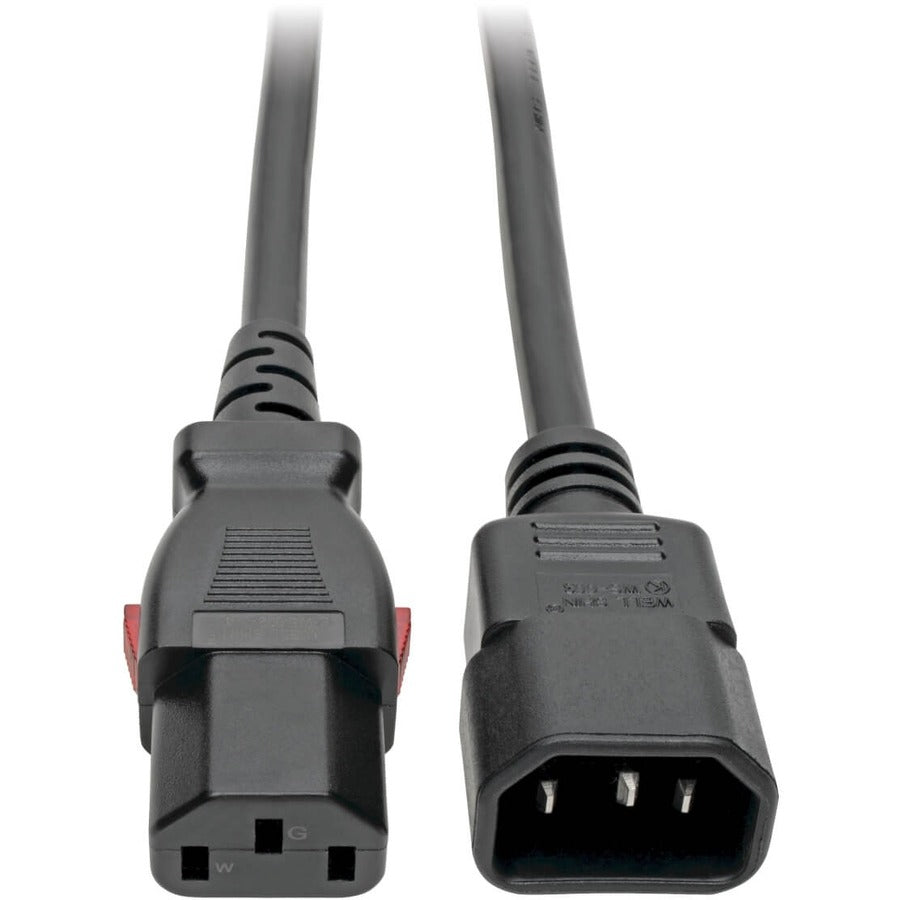 Eaton Tripp Lite Series Power Extension Cord P004-L01 with Locking C13 to C14 Connector – 1 Foot
