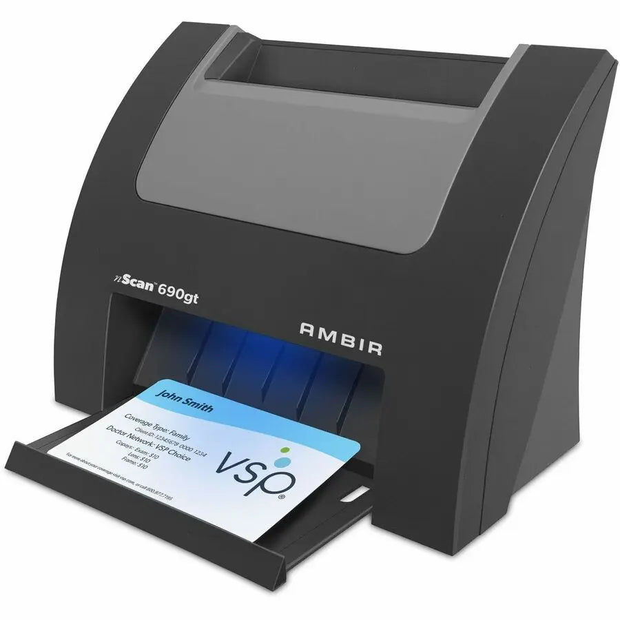 Ambir nScan 690gt High-Speed Vertical Duplex Card Scanner with AmbirScan Software