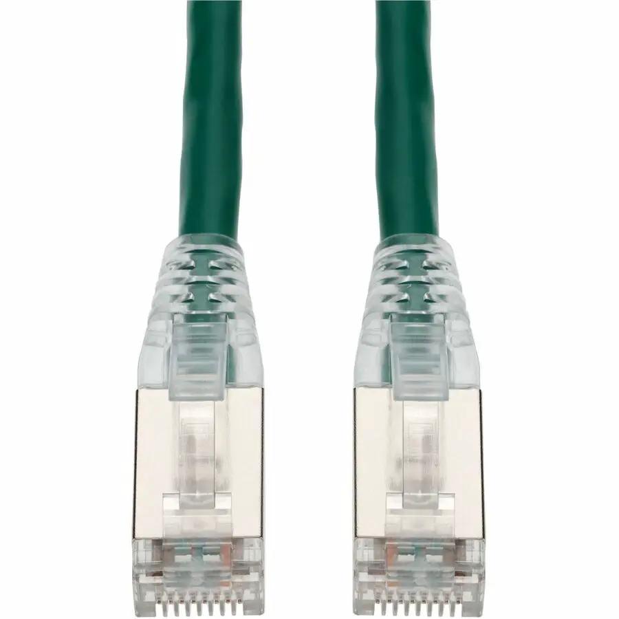 AddOn 50ft Green CAT6 Shielded PVC Ethernet Cable with Snagless Bubble Boot RJ-45 M/M by AddOn