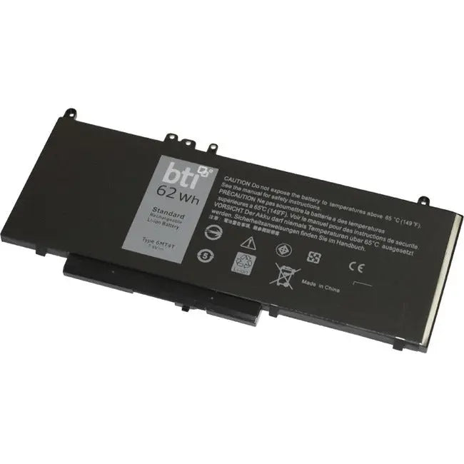 Battery Technology Inc. LI-POLY 4 Cell 7.6V Battery for Dell Latitude E5470, E5570 - 8157 mAh Replacement Battery