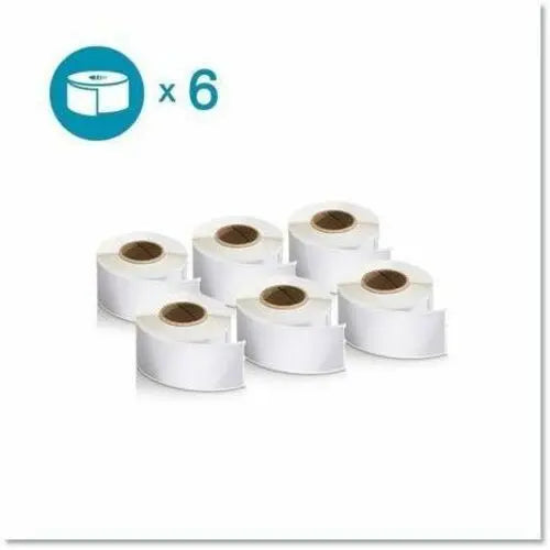 Dymo LabelWriter Address Labels (Part Number 2050818) – 6 Rolls of Thermal Print Address Labels for Durable and Efficient Mailing