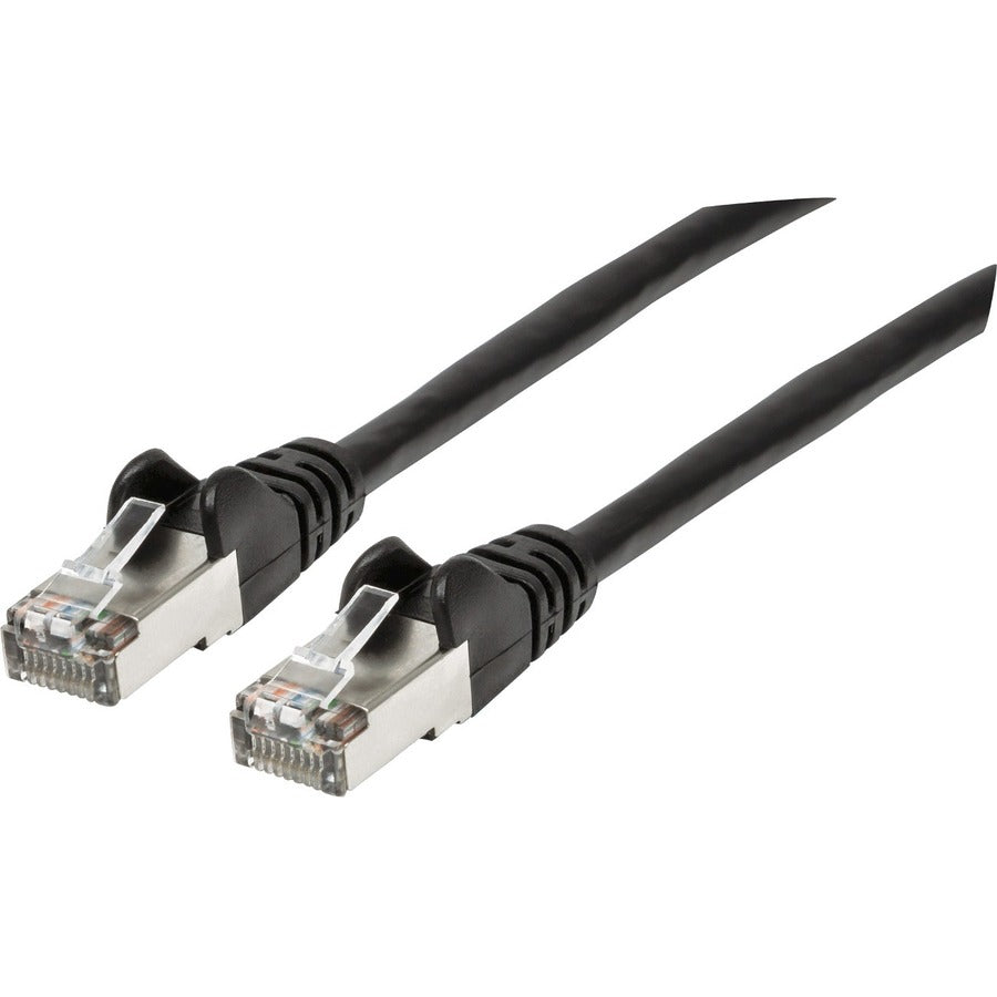 IC Intracom Manhattan Cat6a S/FTP Network Patch Cable, 3 ft, Black