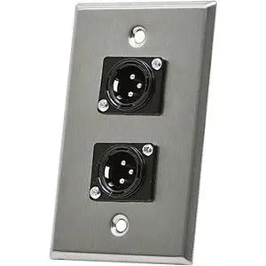 Monoprice Faceplate with Dual Sockets – Zinc Alloy Wall Mount Cover for Safe Wiring Concealment