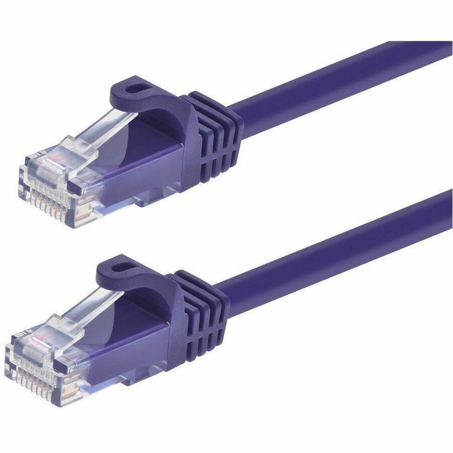 Monoprice Flexboot Series Cat6 Patch Network Cable - 12-Pack, 50 Micro Meters Gold Plated Connectors, Purple