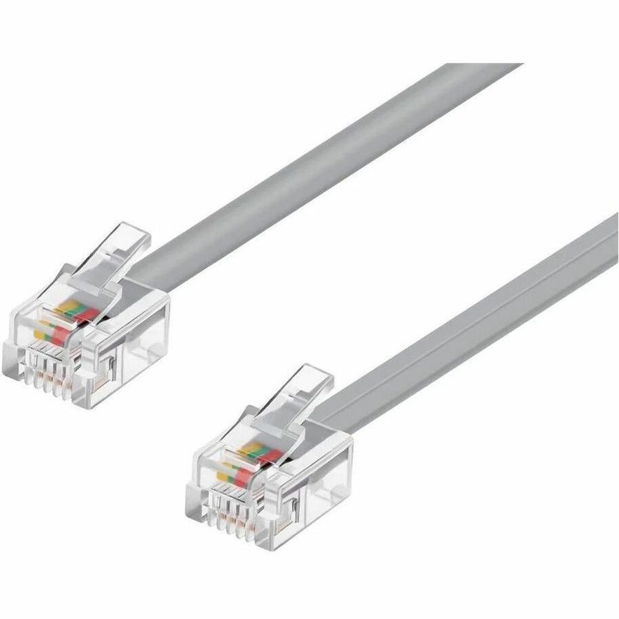 Monoprice Phone Cable, RJ11 (6P4C), Straight for Data - 7ft
