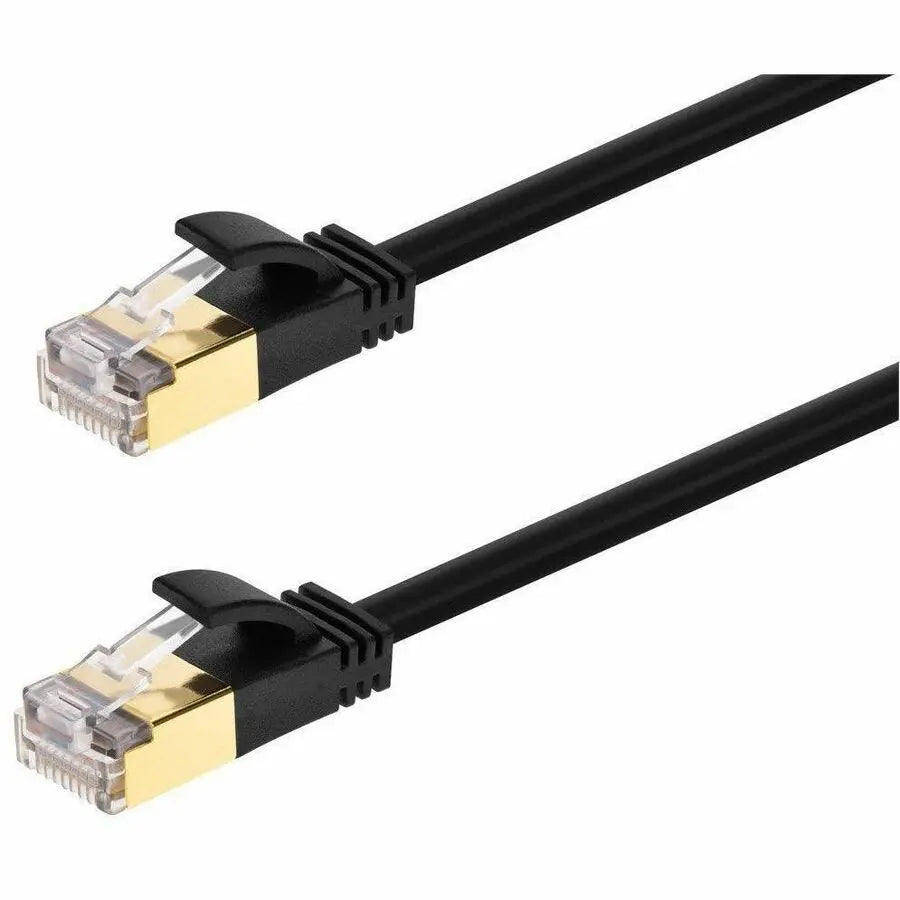 Monoprice SlimRun Patch Category 6a Network Cable - 10G Ethernet, Shielded, SlimDesign, Black