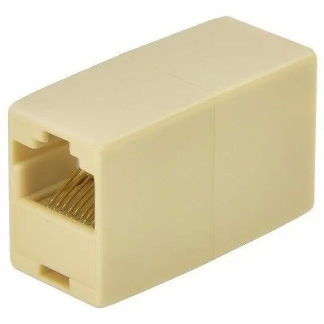 Monoprice 8P8C RJ45 Straight Inline Coupler, Beige - Network Adapter for Extending Ethernet Cables