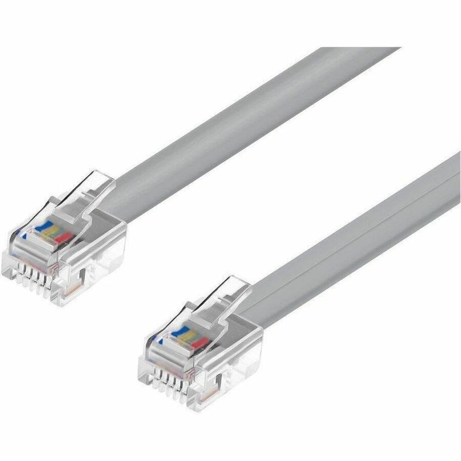 Monoprice RJ12 (6P6C) Phone Cable, 7 ft, Reverse Wiring for Voice Communication