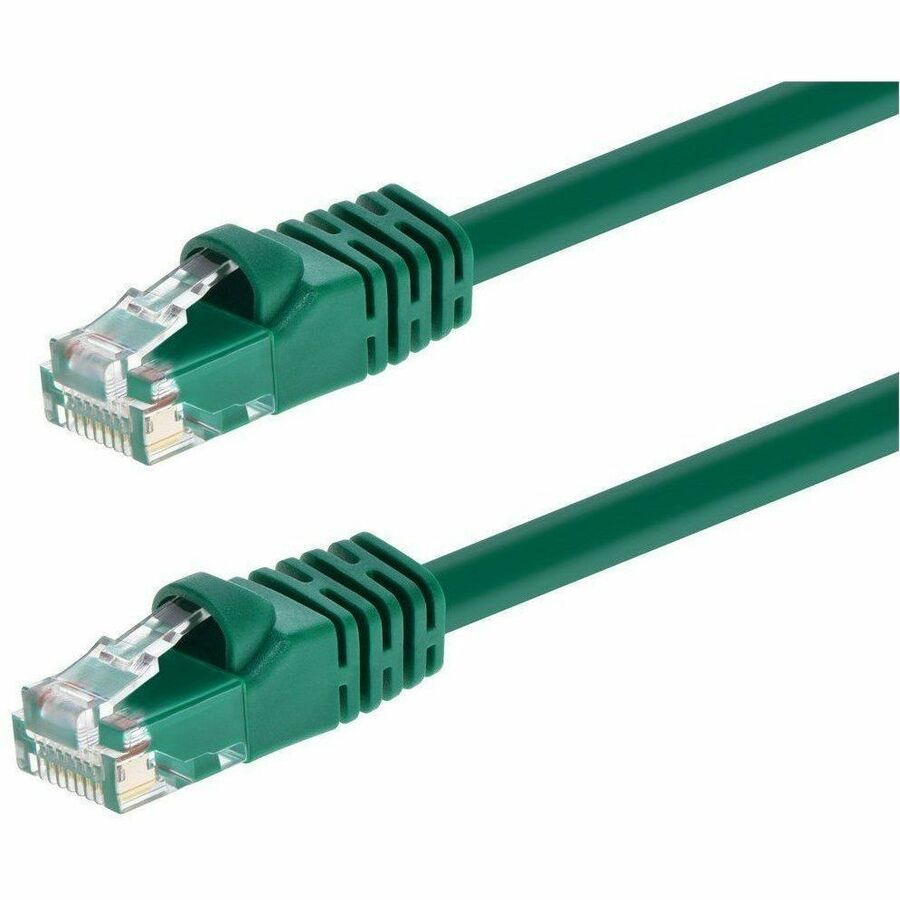 Monoprice Patch UTP Category 5e Network Cable, 24AWG, 350MHz, Bare Copper, Snagless RJ45, Fullboot Series - Green