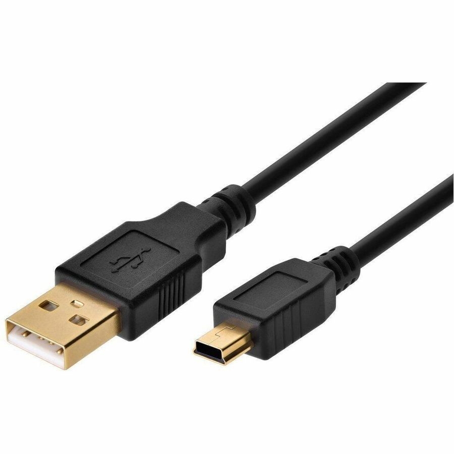 Monoprice USB-A to Mini-B Cable - 5-Pin, 10ft, Black, Model 3897 for Reliable Data Transfer